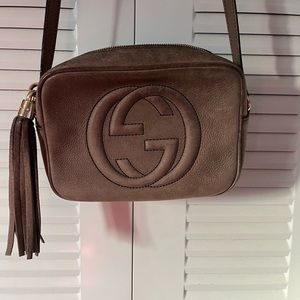 Gray authentic Gucci crossbody disco crossbody